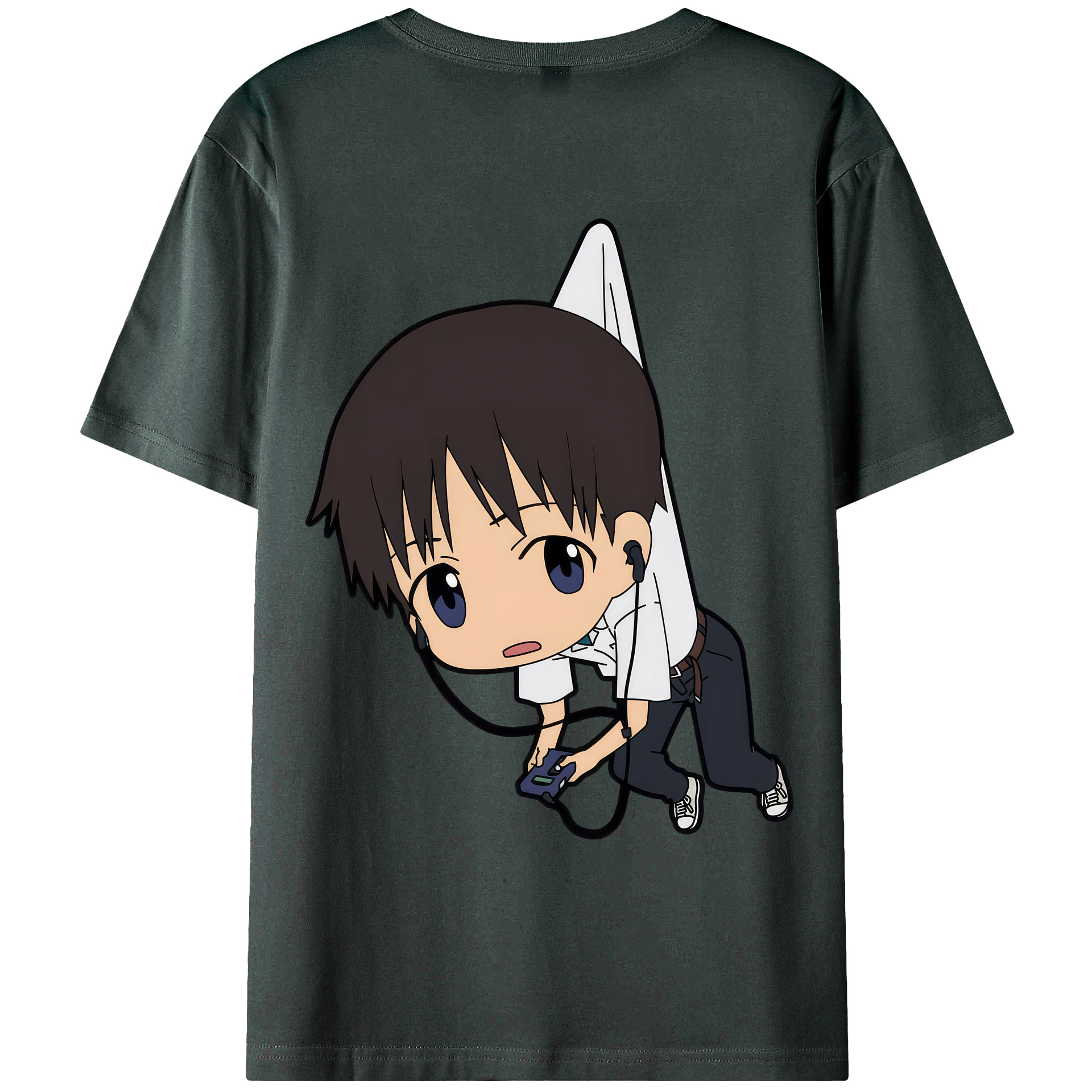 （画像用） EVA 新世紀エヴァンゲリオン 綿100％ メンズ半袖Tシャツ（バックプリント） 通気性
